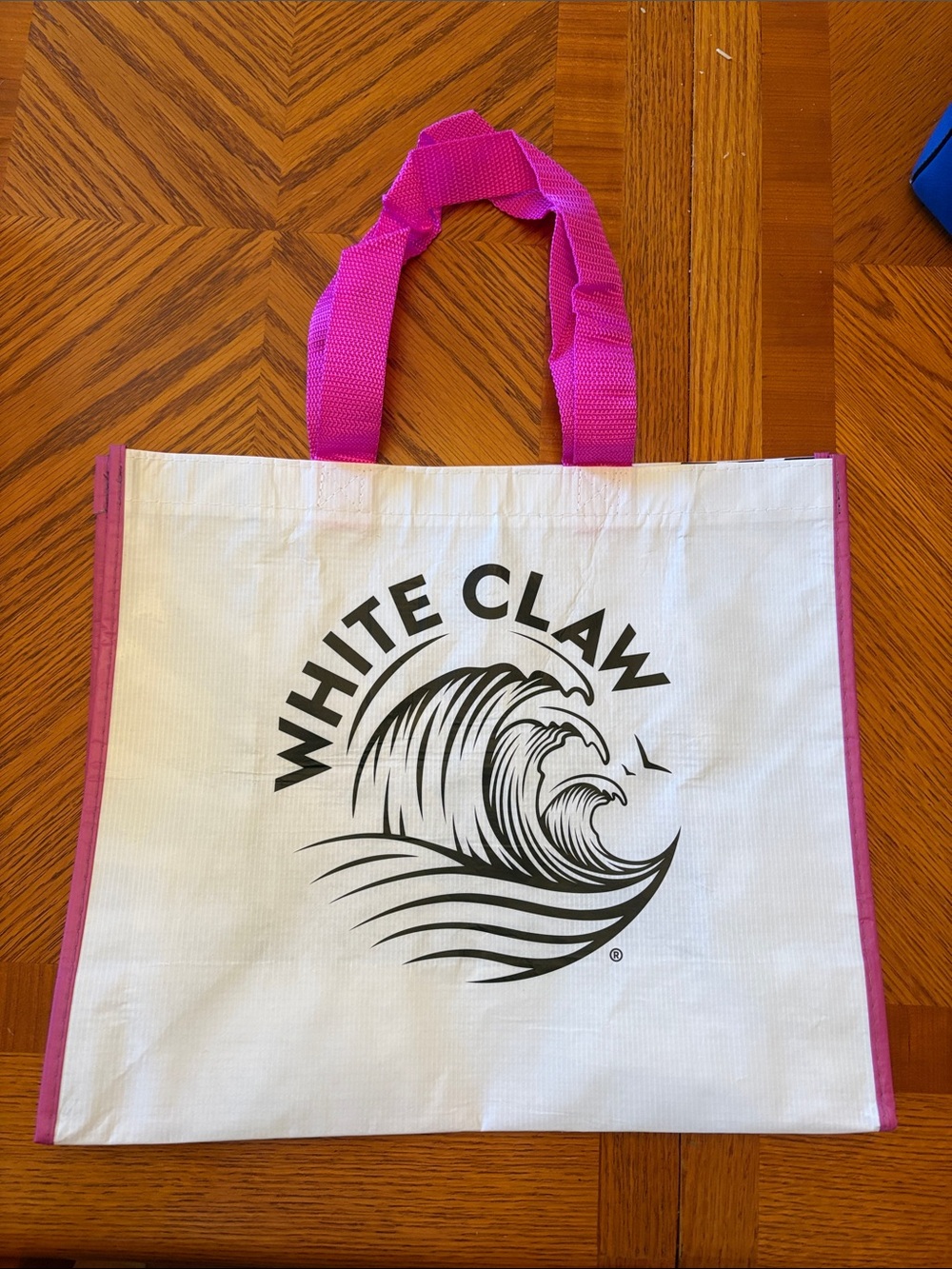 Pink-Trim white claw Tote Bag